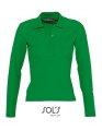 Dames Polo Lange Mouw Podium Sols 11317 kelly Green